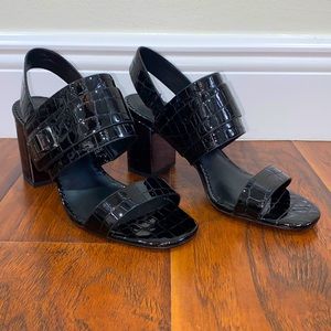 Karl Lagerfeld black mid heel